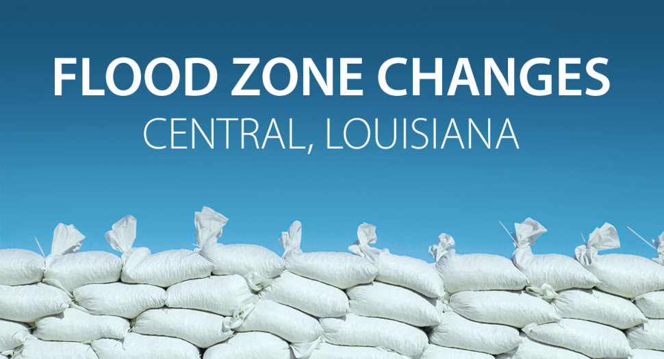 Flood Zone Changes in the City of Central, Louisiana