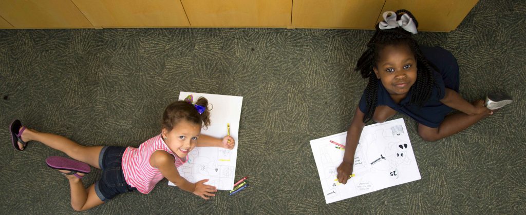 Kids Coloring After the Flood in Baton Rouge, Louisiana