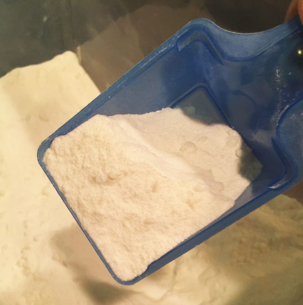 Finished Batch of Homemade Laundry Detergent