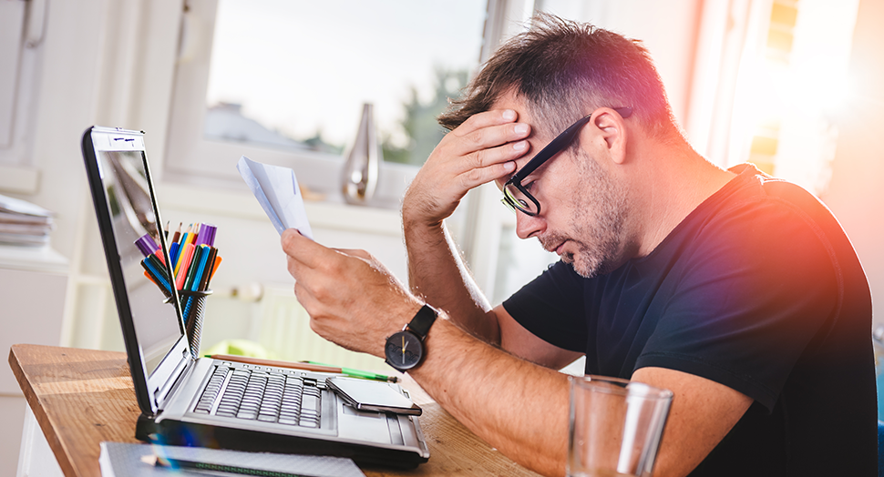 Man Stressed About Overdrawing His Checking Account